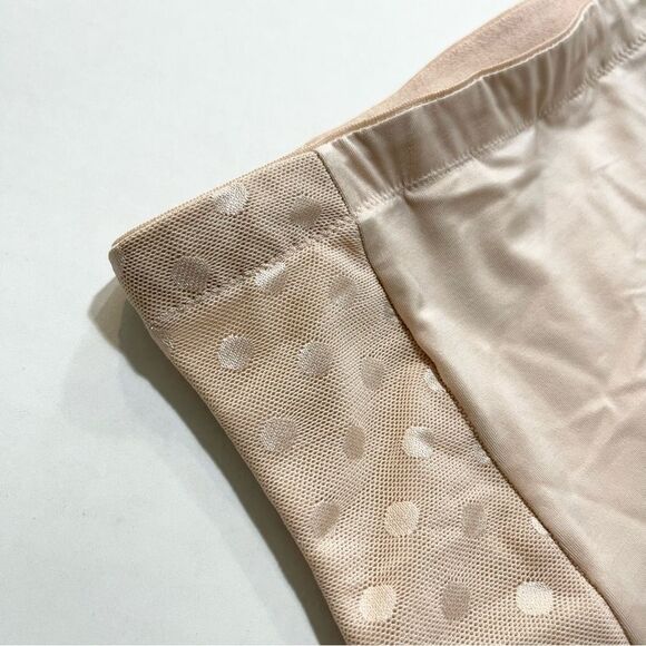Assets by Spanx Tan/Nude Slip High Waist Polka Dot, Size L - Picture 3 of 7